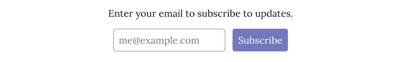 subcribe form example